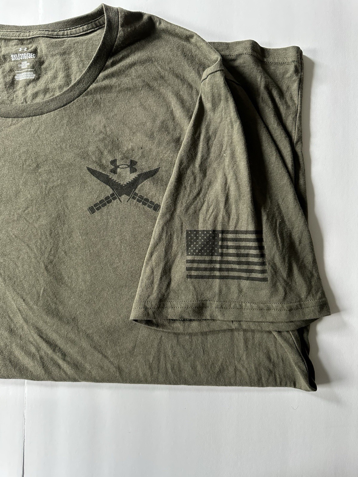 Under Armour Tactical Men’s 3XL Green Loose Fit Graphic Crew Neck T-Shirt