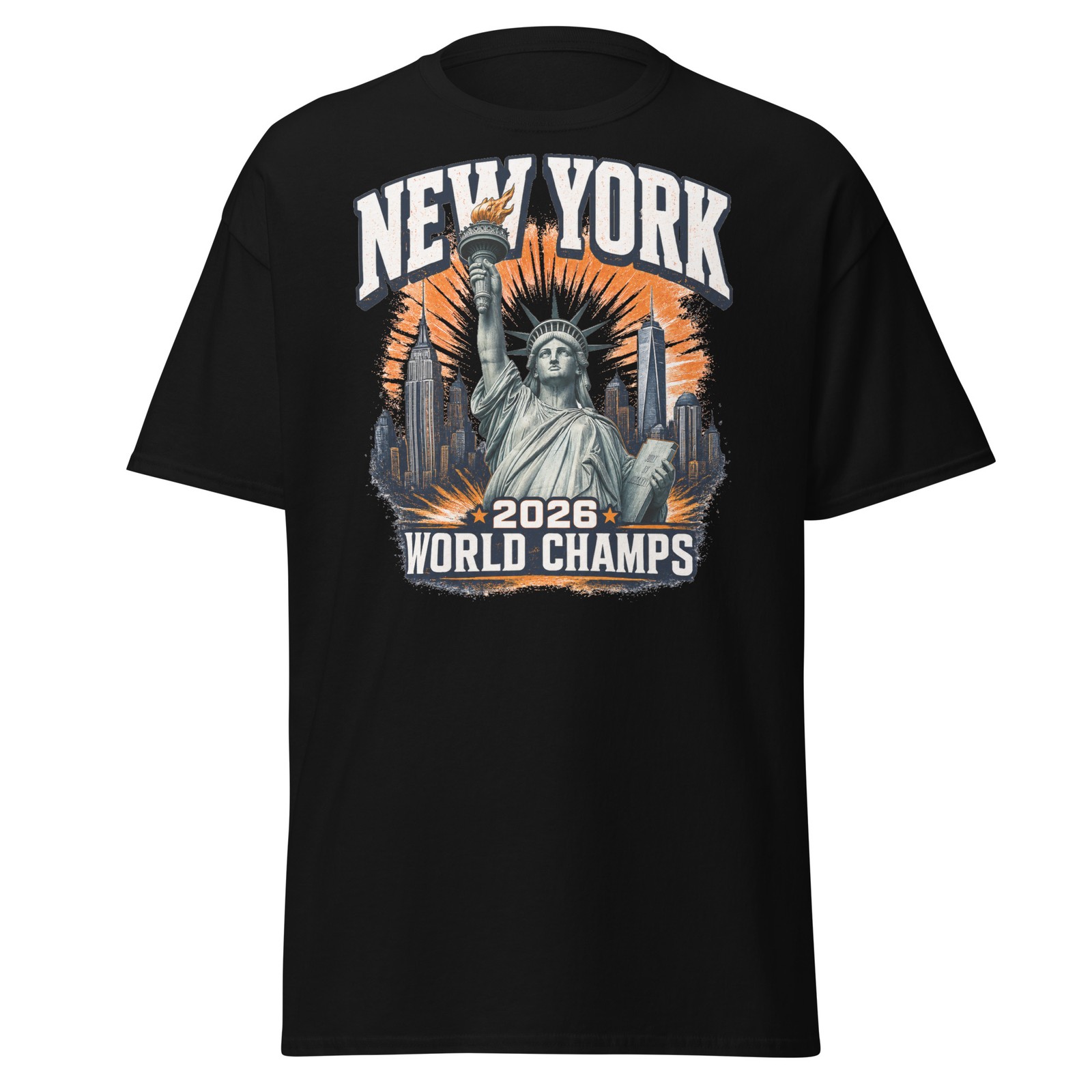 New York World Champs Shirt 2026 NY Basketball Statue of Liberty