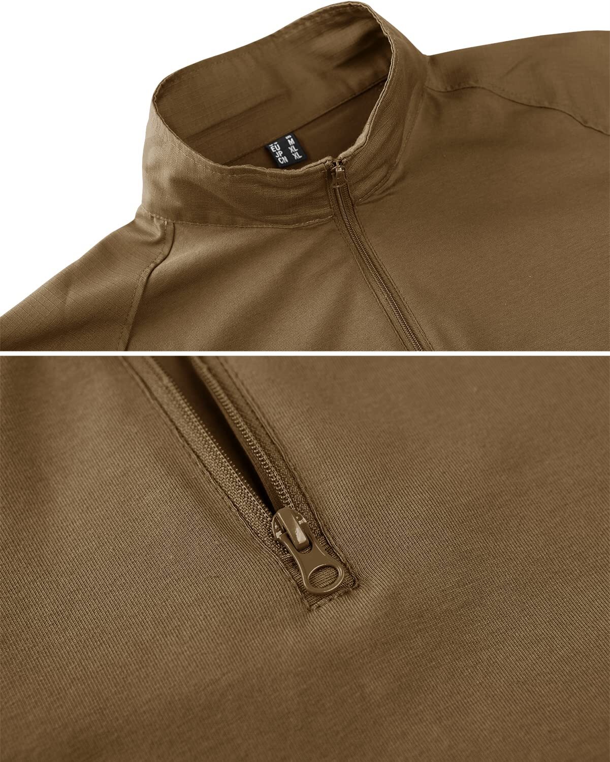 Mens Shirts Atheletic Training Outdoor 1/4 Zipper Long Sleeve Shirt with Pockets