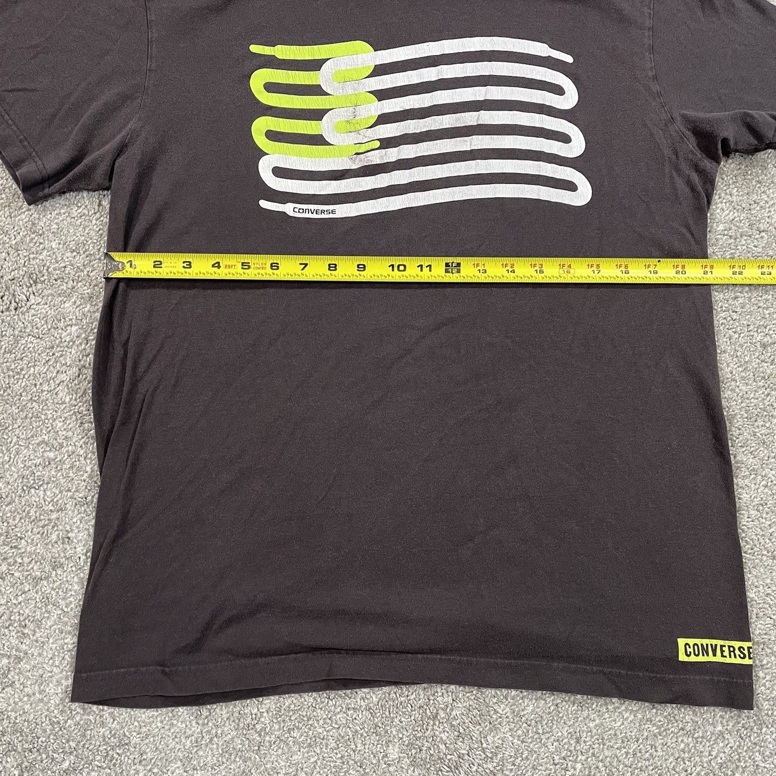 Converse Tee L Graphic Snake Stripe USA Flag Style Black Streetwear Casual