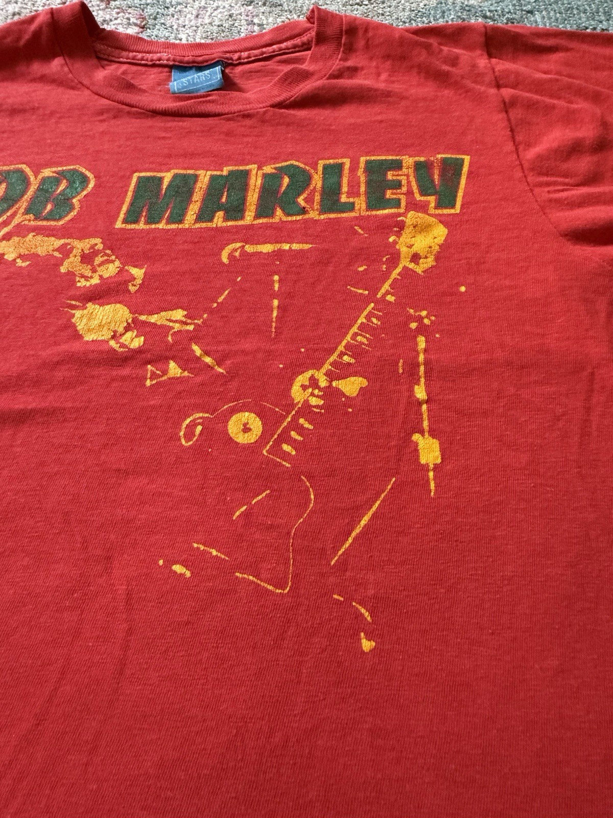 VTG 1980s Bob Marley Single Stitch Red T-shirt Size M (Fits XS/S) Screen Stars