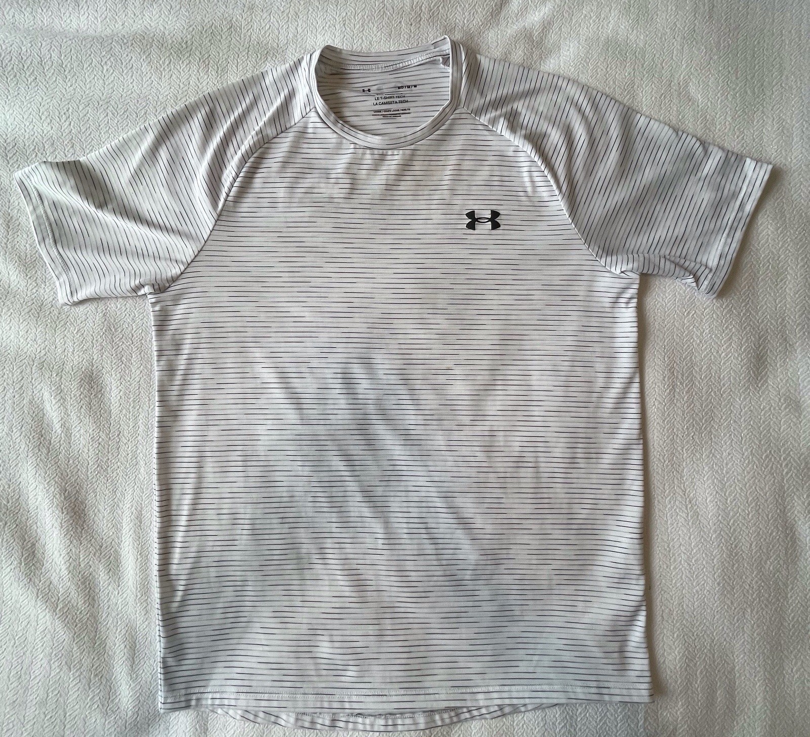 Under Armour UA Tech 2.0 Dash Stripe Crew Neck Short Sleeve Size Medium