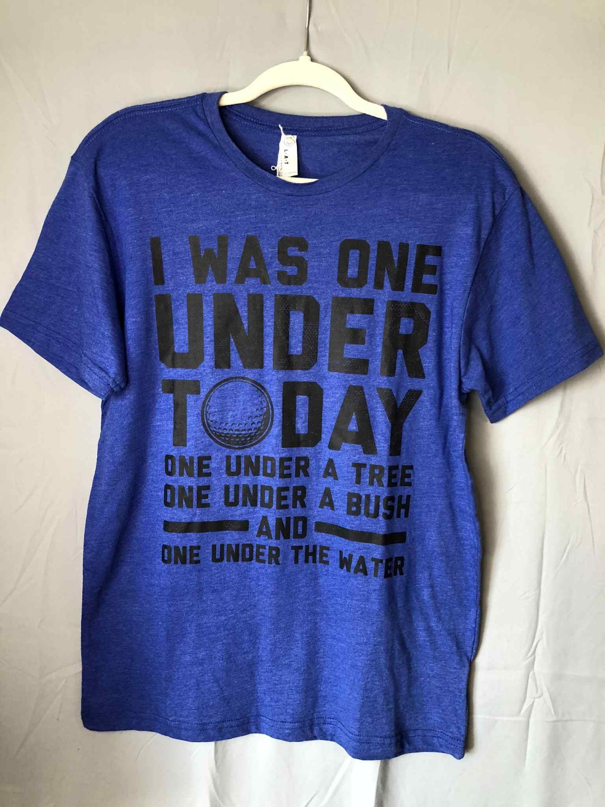A Bad Day at Golf Funny Tshirt sz M Mens Blue Good Sense Of Humor