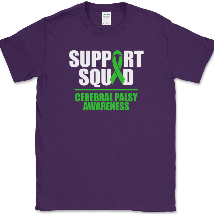SUPPORT SQUAD Cerebral Palsy Awareness T-Shirt Fund Raiser Group Tee