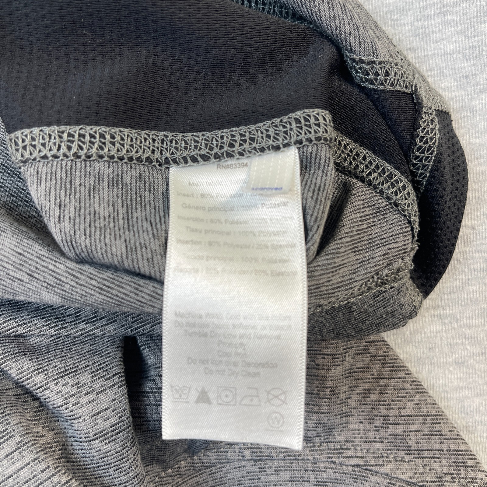 Asics Running Shirt Mens Large L Grey Heather Performance Crew Neck Mesh Panels
