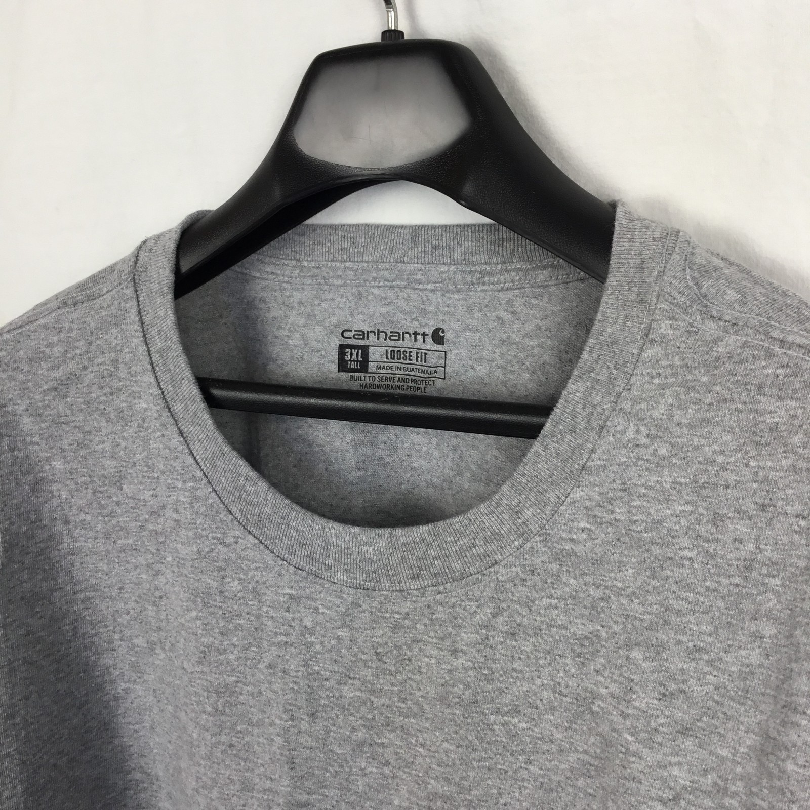 Carhartt Mens T-Shirt 3LX Tall Heather Gray Long Sleeve Graphic Loose Fit K231
