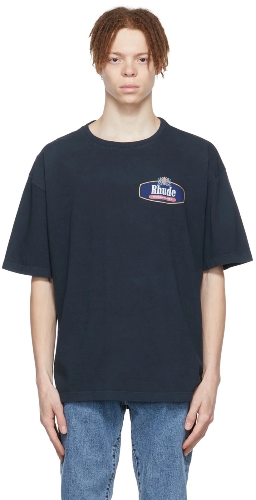 RHUDE NEW Men Women High Quality Loose Leisure Cotton Short Sleeve T-Shirt M-2XL