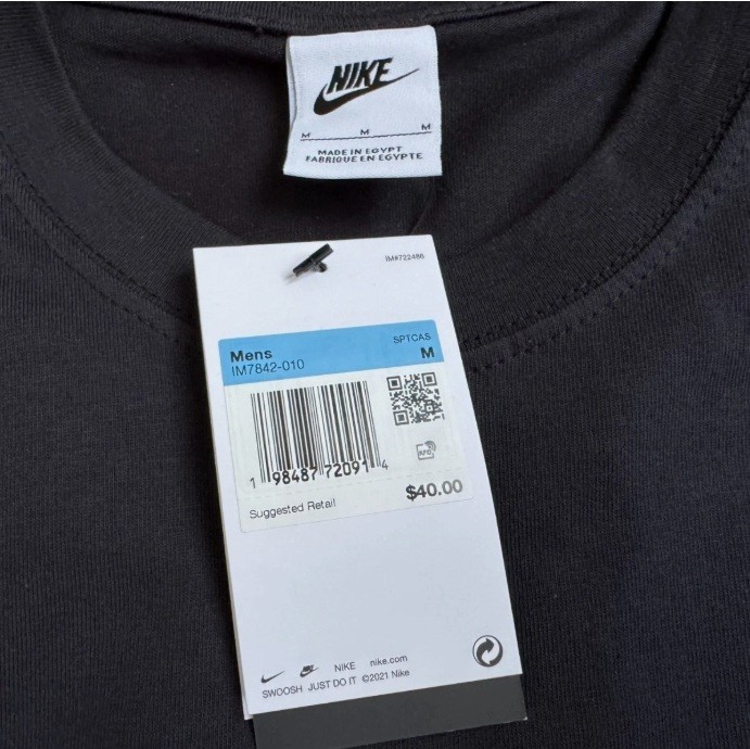 Nike Sportswear T-Shirt Department of Motion Men’s Sz M / XL Black New