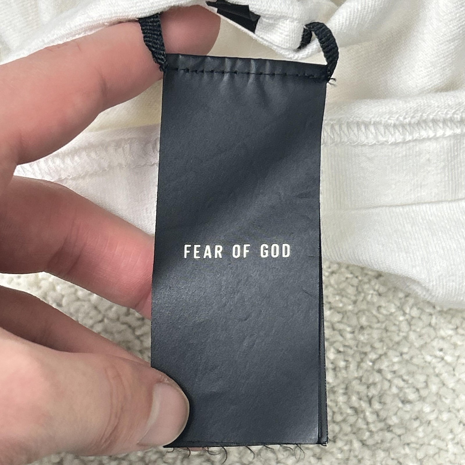 Fear Of God Shirt Mens Large White Sixth Collection FG Reflective Logo Made USA
