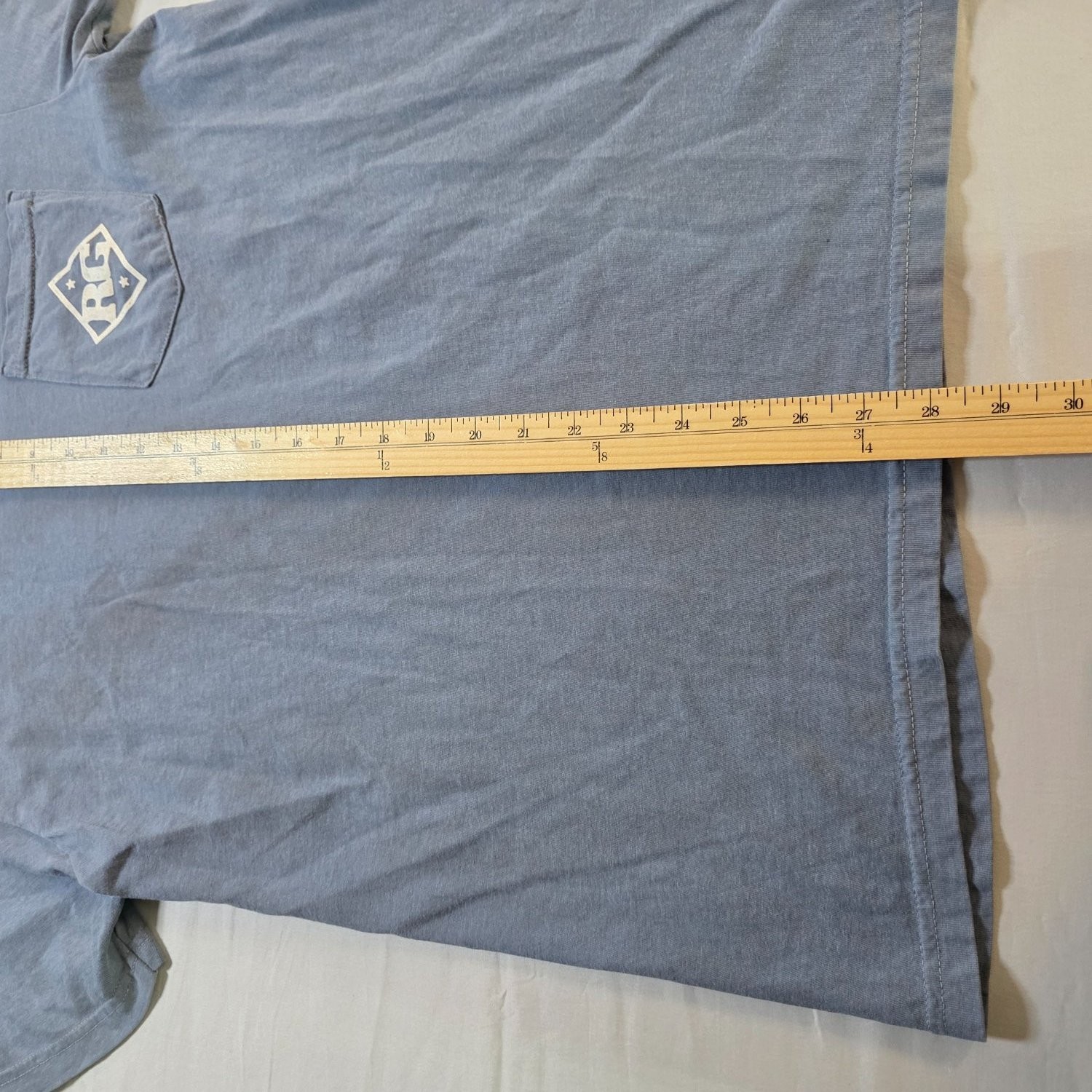 Riley Green Different Round Here Tour Shirt Men M Blue Comfort Colors Pocket Tee