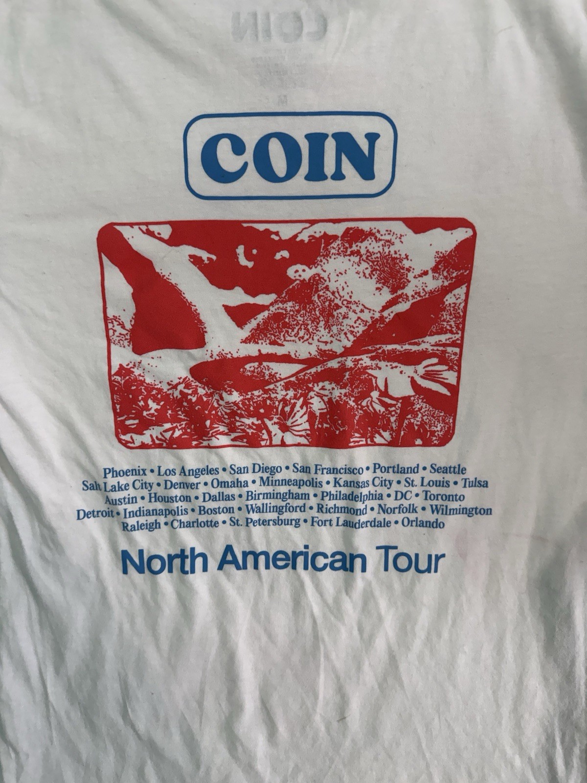 Rare COIN Uncanny Valley 2022 Concert Tour Short-Sleeve Tee White Large See Pics