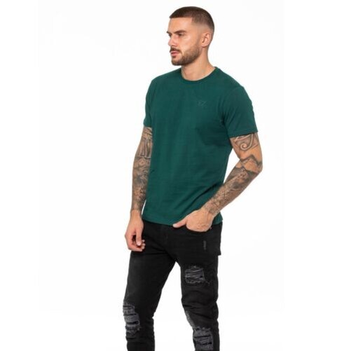 Enzo Mens T Shirt Short Sleeve Top Plain Cotton Crew Neck Casual Shirt