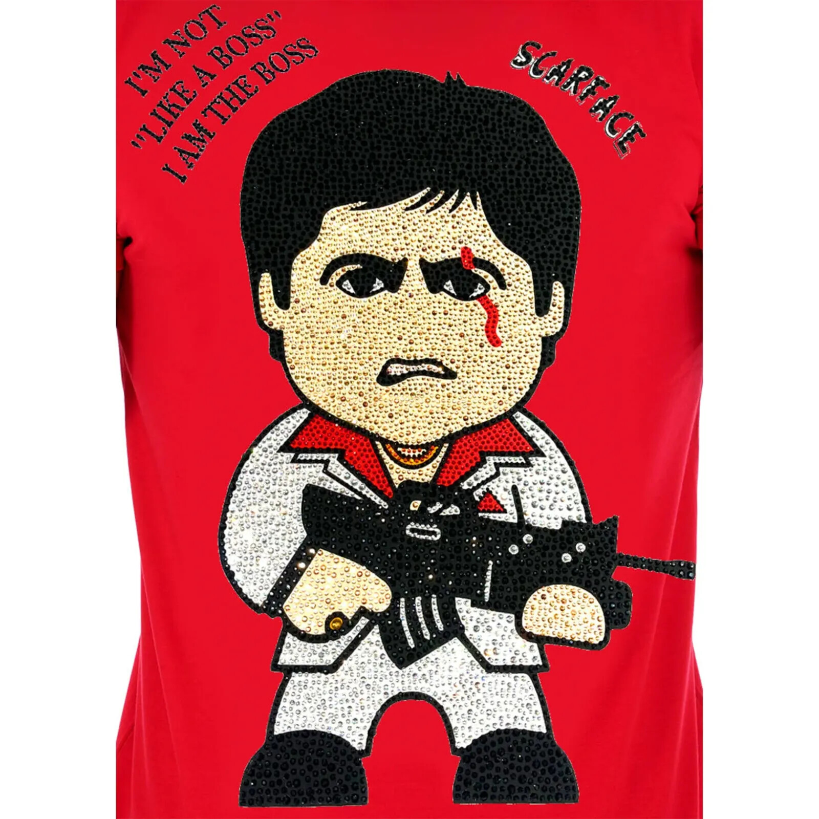 Avenue George V Paris T-Shirt Scarface Men’s Red Tony Montana M L XL 2XL 3XL