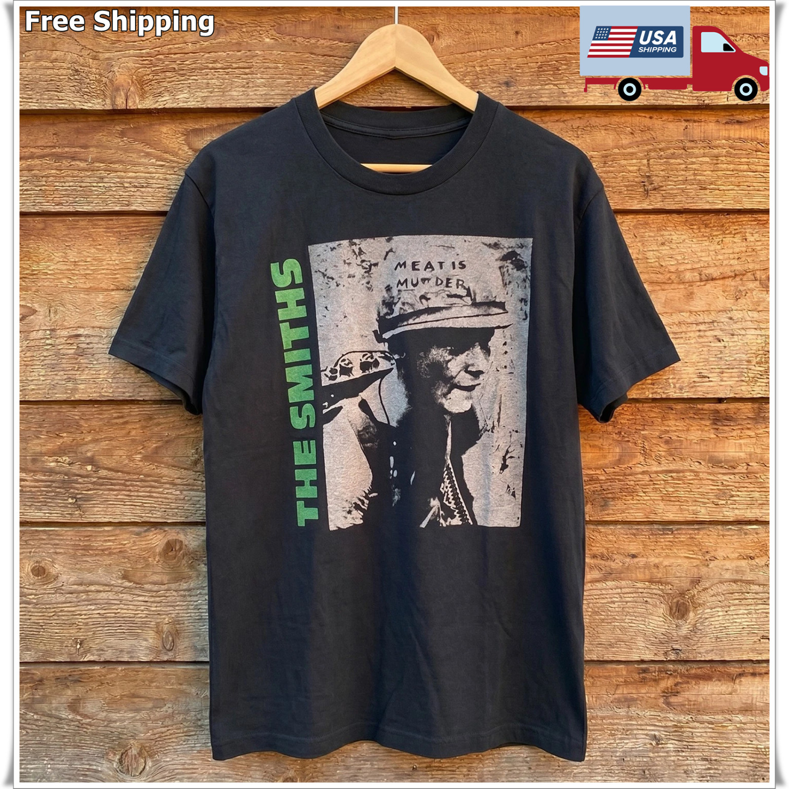 The Smiths Meat Is Murder Vintage Indie Rock Album Cover Graphic Tee