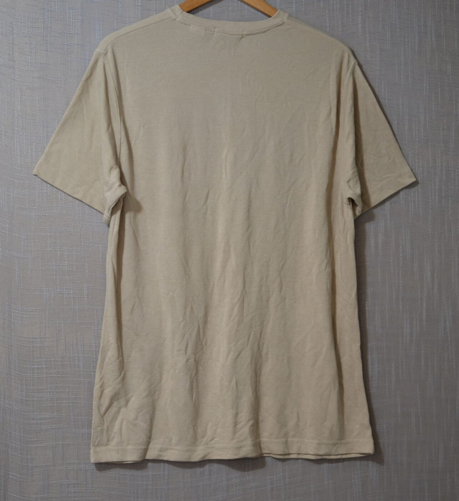 Pierre Cardin T-Shirt Short Sleeve Crew Neck Super Soft Beige Men’s L #H52-38
