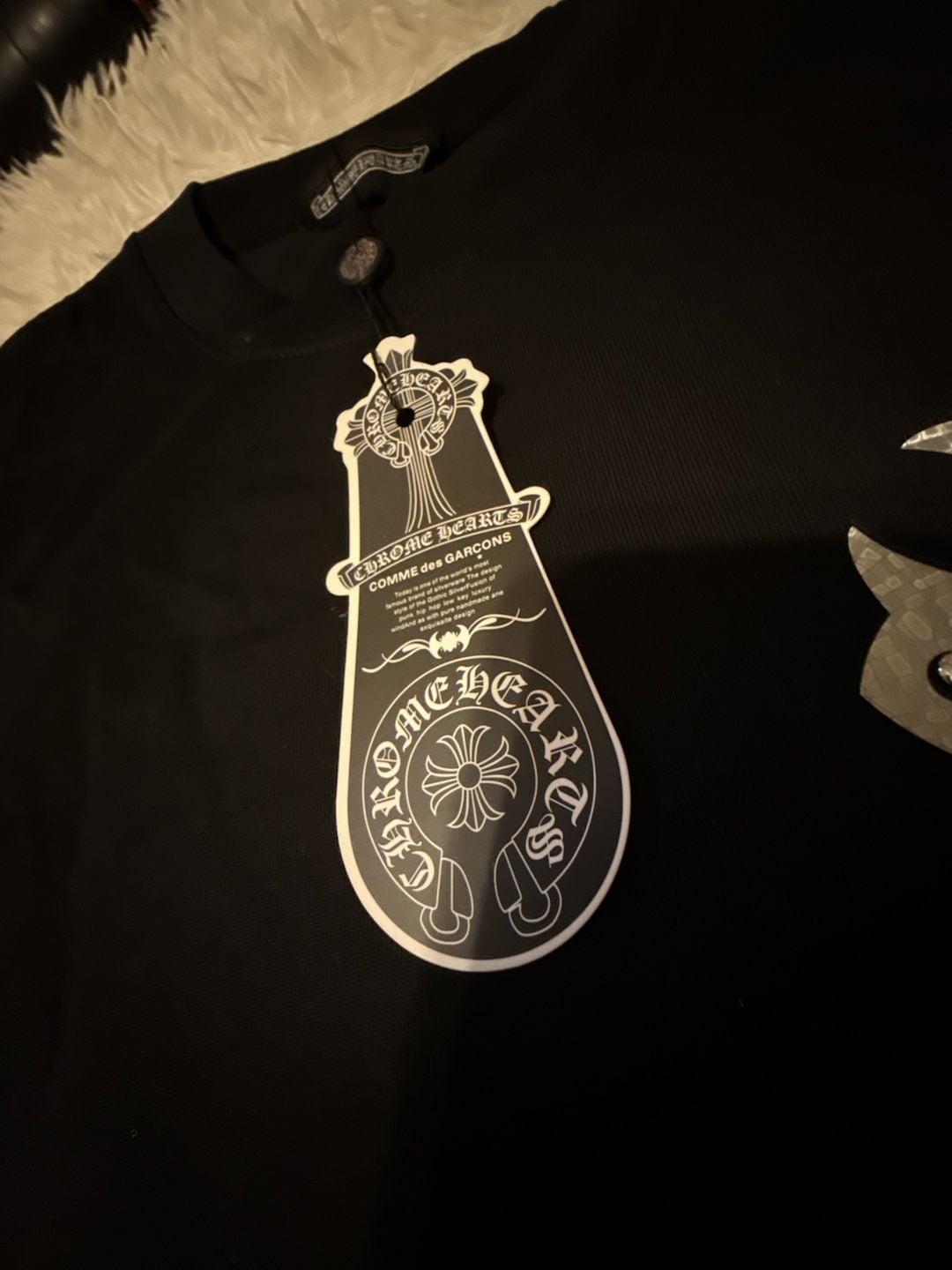 Chrome Hearts x Comme des Garçons Rhinestone Cross T-Shirt Black XL