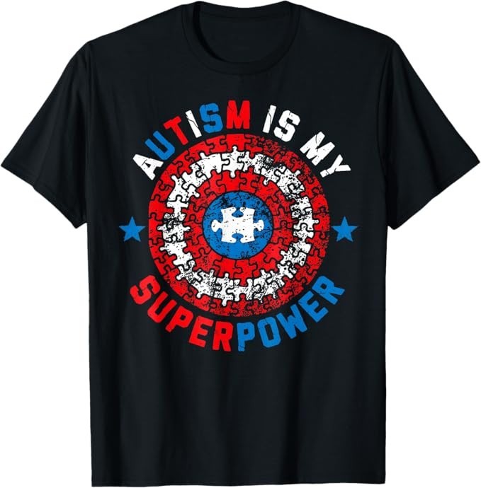 Autism is My Superpower Autism Awareness Autistic for Boys T-Shirt