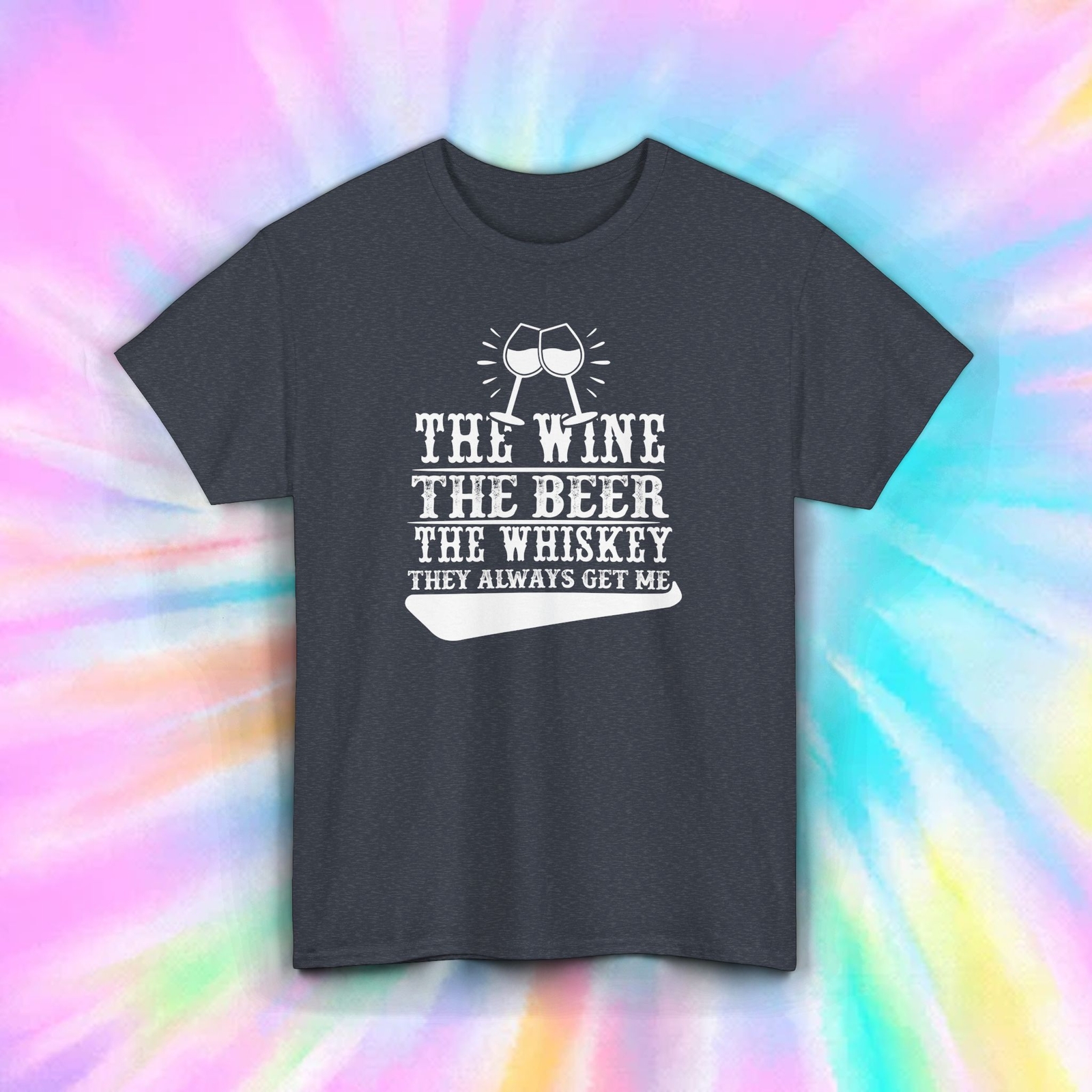 Wine Beer Whiskey Shirt Funny Alcohol Lover Gift Party Tee S-5XL