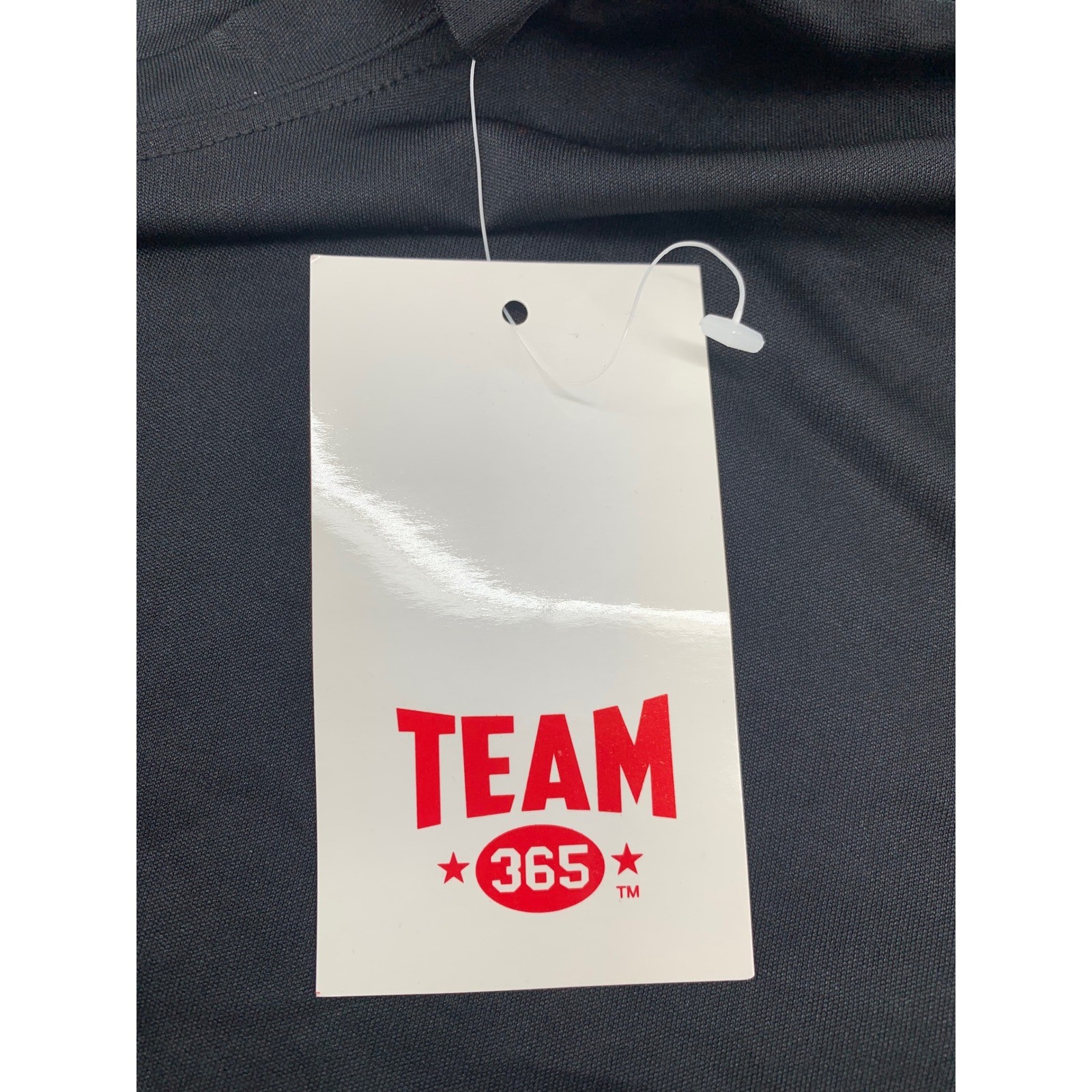 Team 365 Mens Athletic T Shirt Black Short Sleeve Crew Neck Polyester Size S