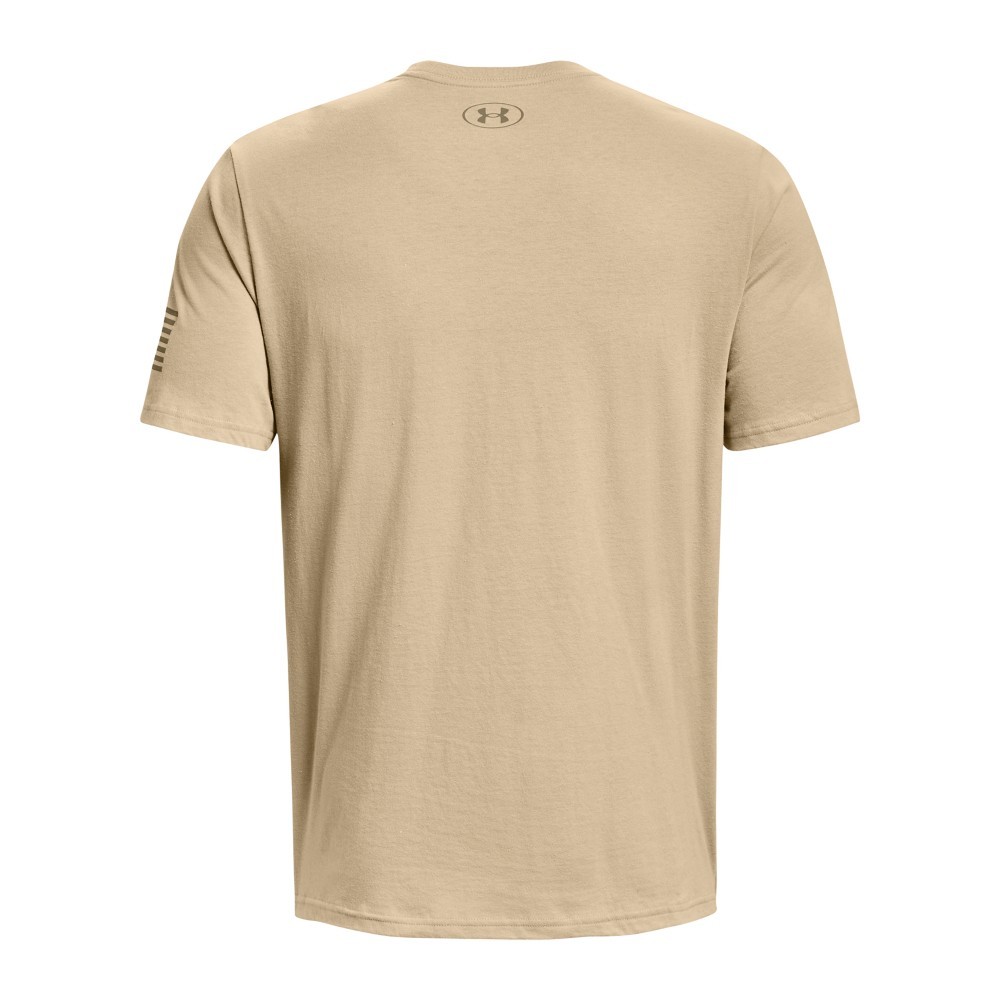 Under Armour 1370811 Men’s UA Freedom Logo T-Shirt, Sand/Federal Tan, X-Large