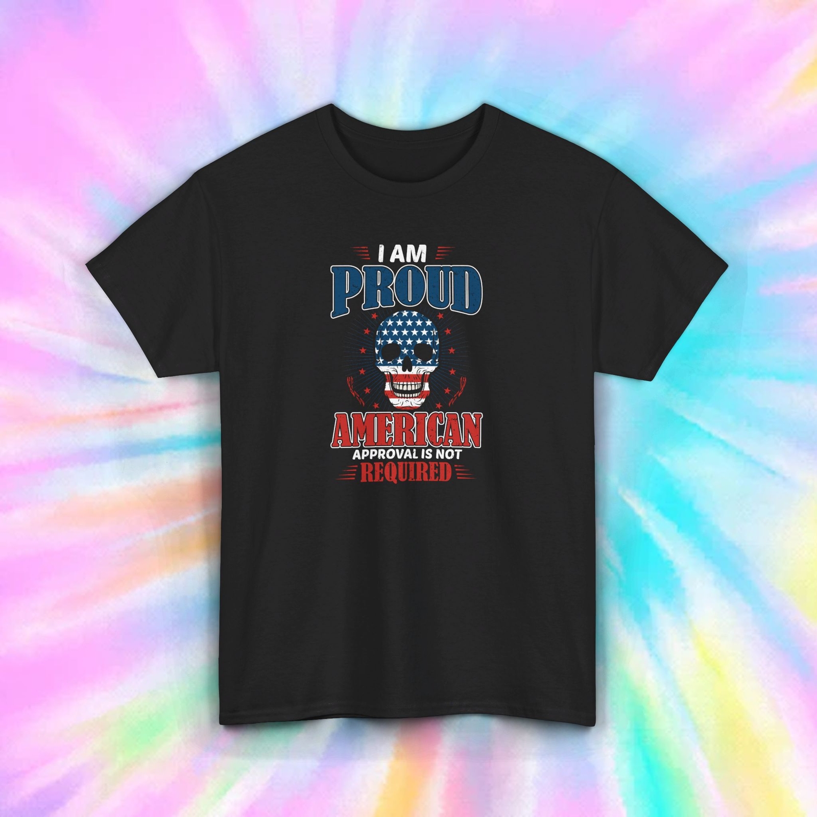 Proud American T-Shirt | Patriotic Skull Design | USA Pride Tee Gift