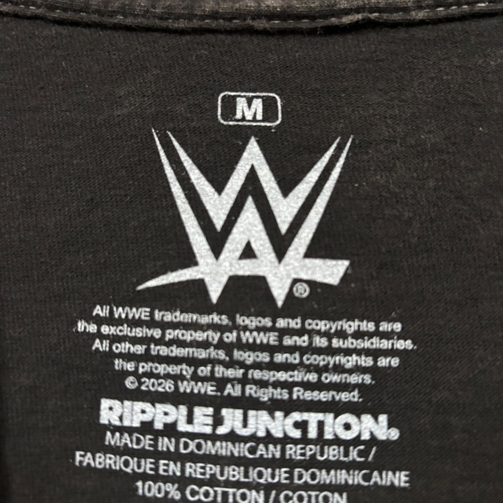WWE Wrestlemania Too Lucky Lose Dominik Casino Mineral Wash T-Shirt Size Medium