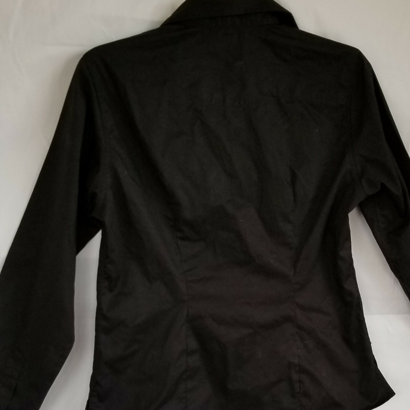SPRINT Black Button Collar Long Sleeve Shirt New Size M