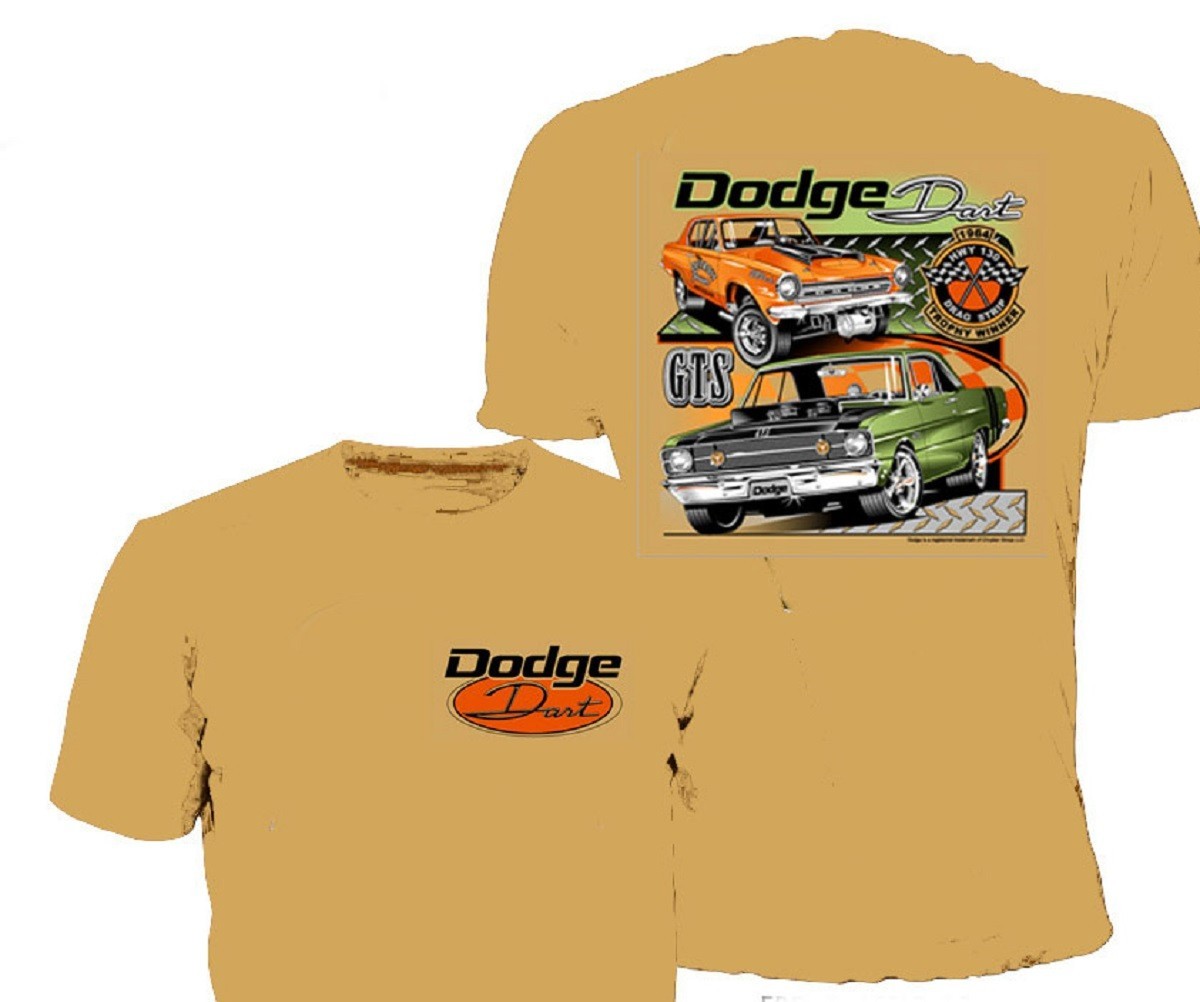 Classic Dodge Darts Mens T shirt Mopar Licensed David Carey