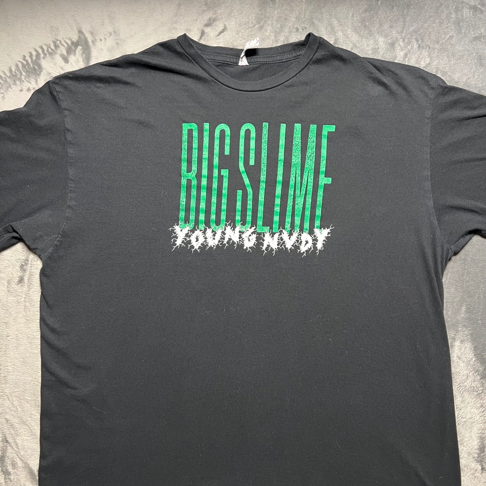 Young Nudy Shirt Black Big Slime 2023 Rap Tour Dates Concert Graphic Tee Mens XL