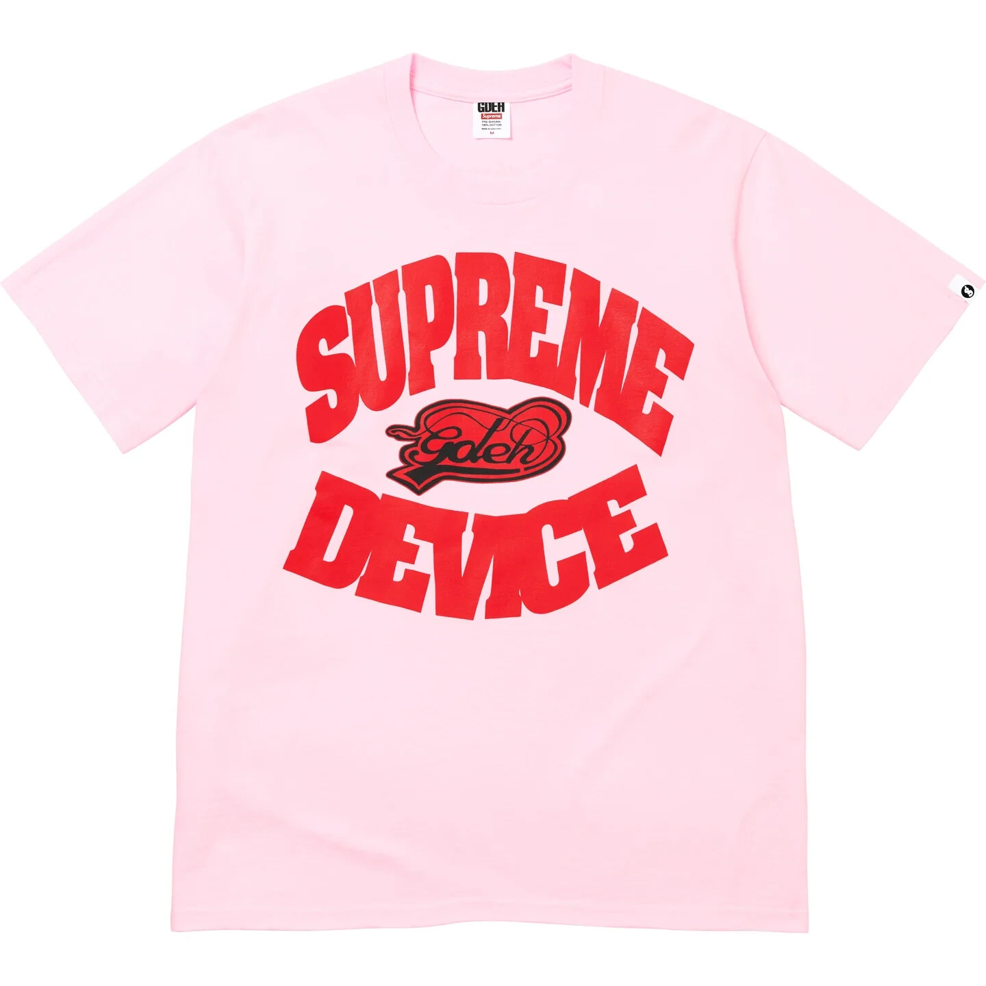 Supreme SS25 GOODENOUGH Device Graphic Logo Tee Light Pink Size XXL New IN HAND