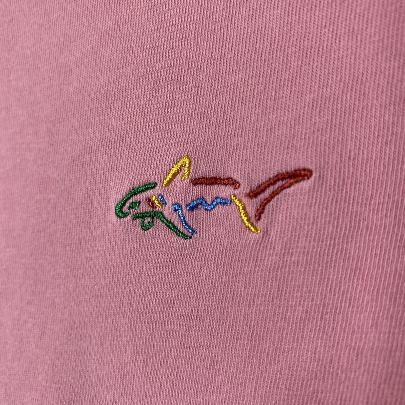 Greg Norman Shirt Mens Medium Pink Short Sleeve Golf Tee M Shark Logo