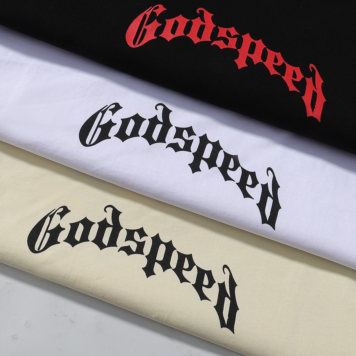 Godspeed Floral Skull Skeleton Vintage Streetwear Graphic Tee T-Shirt