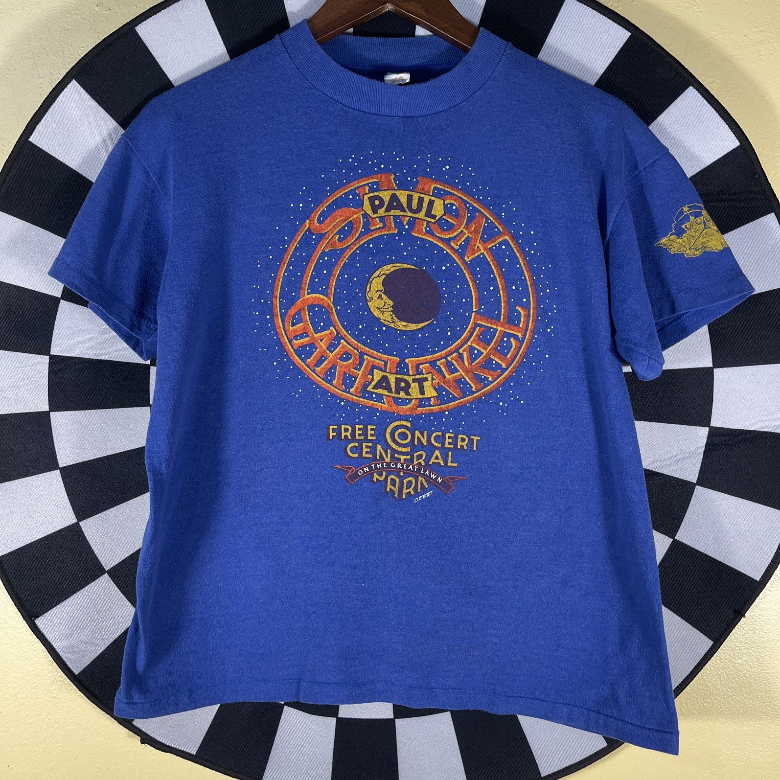 Vintage 1982 Paul Simon And Art Garfunkel Free Concert Central Park T Shirt Orig