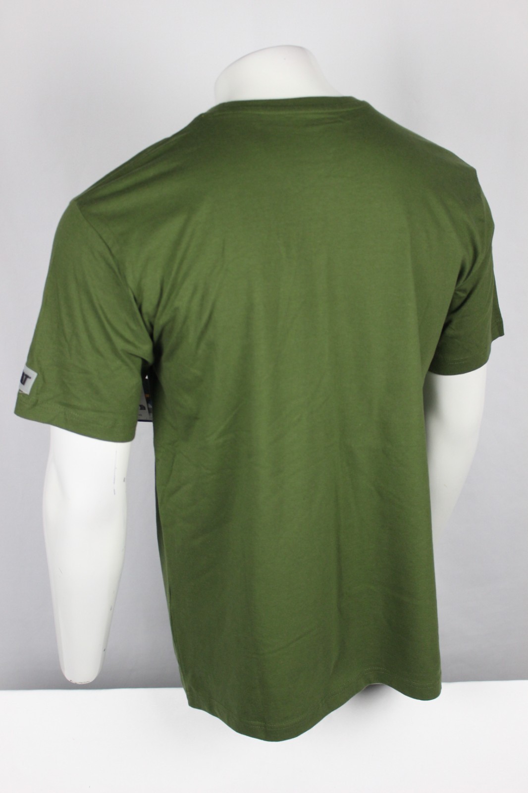 CAT Caterpillar Men’s T Shirt Retro Logo Short Sleeve Chive Green 1010030
