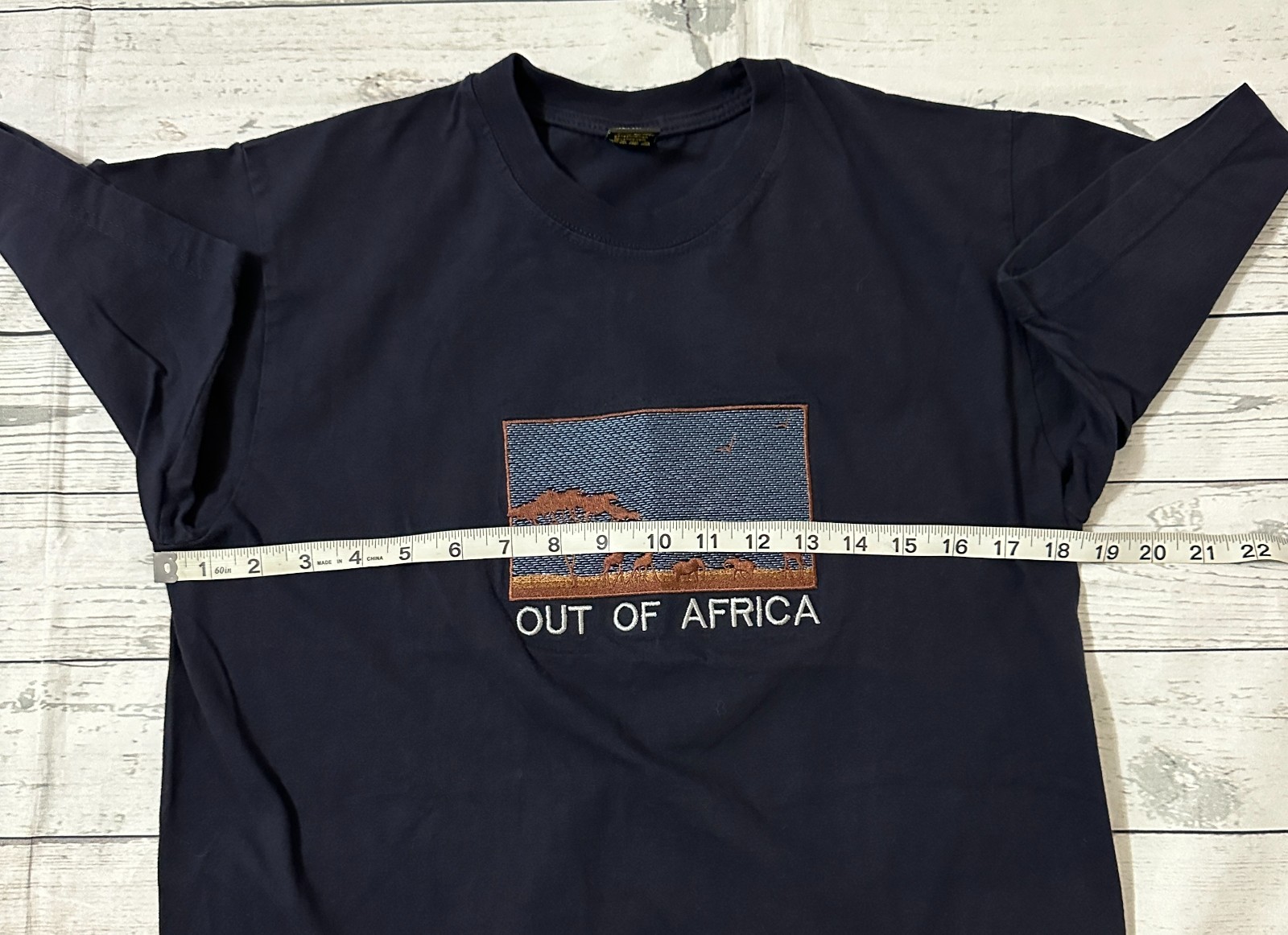 Out Of Africa Punch Mens T-Shirt 100% Cotton Made in Kenya Size M Black