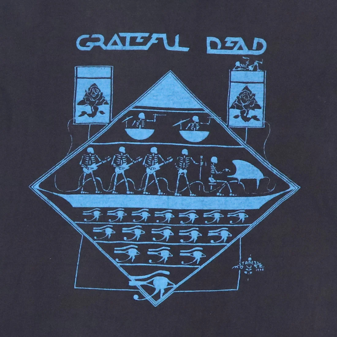 Vintage 1978 Grateful Dead Egypt Tee Shirt Black All size Reprint BTH54
