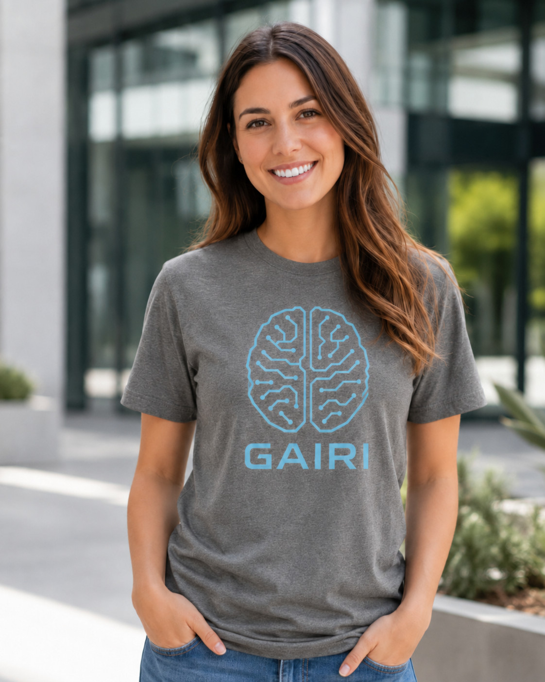GAIRI – Generative AI Research Institute Unisex Graphic T-Shirt Navy or Gray
