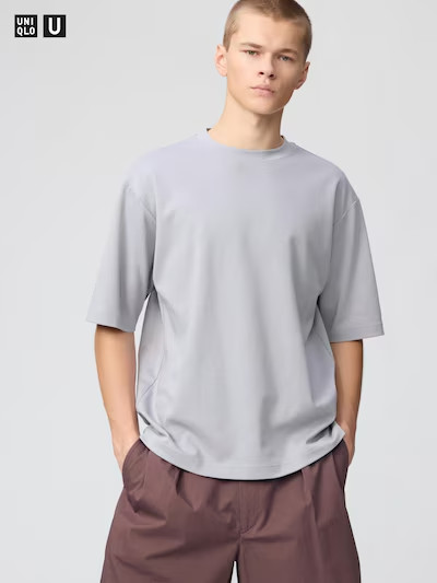 UNIQLO U AIRism Oversized T-Shirt Unisex Cotton Blend All Colors Available Stree