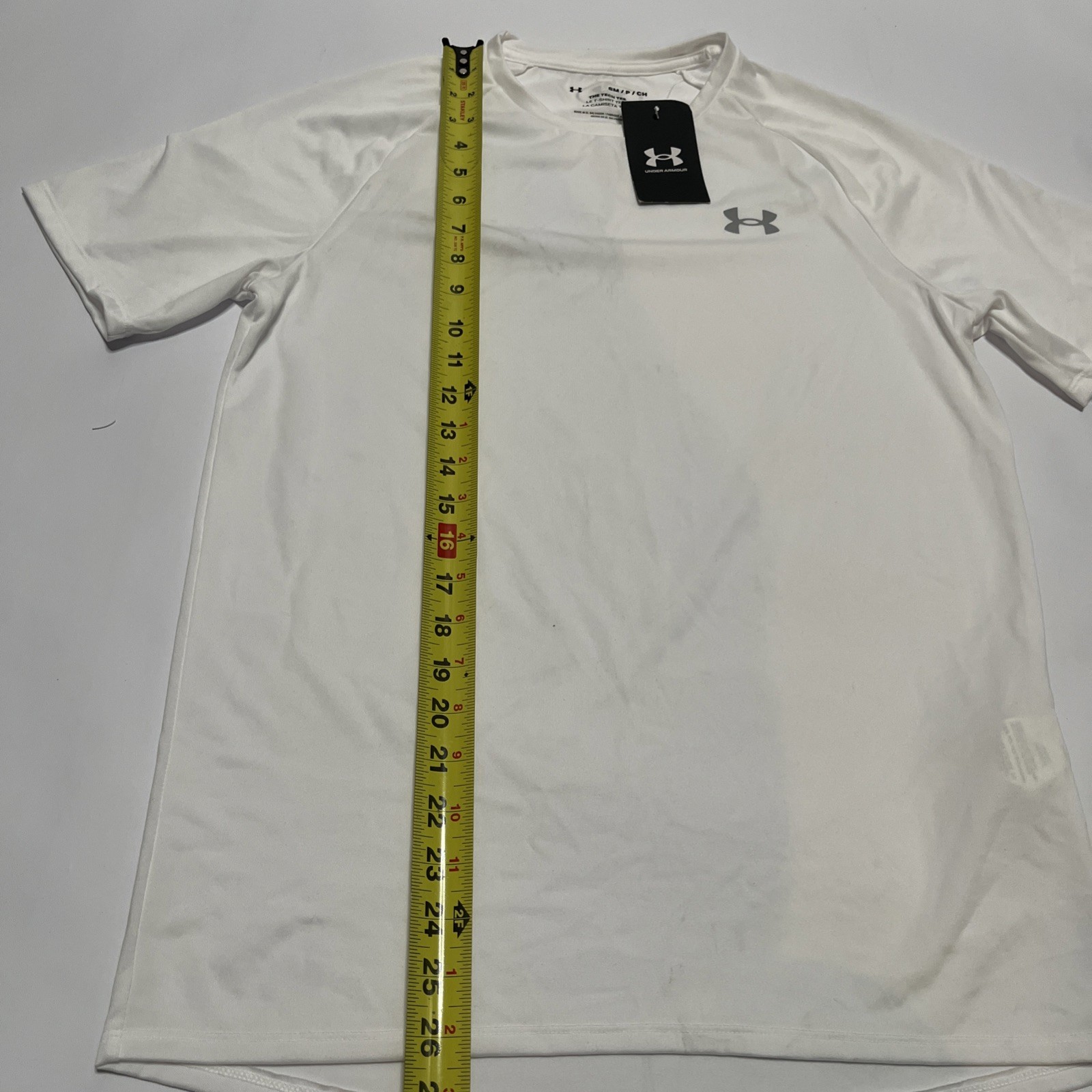 NWT Under Armour The Tech Tee Short Sleeve Shirt Men’s Size Small White Top