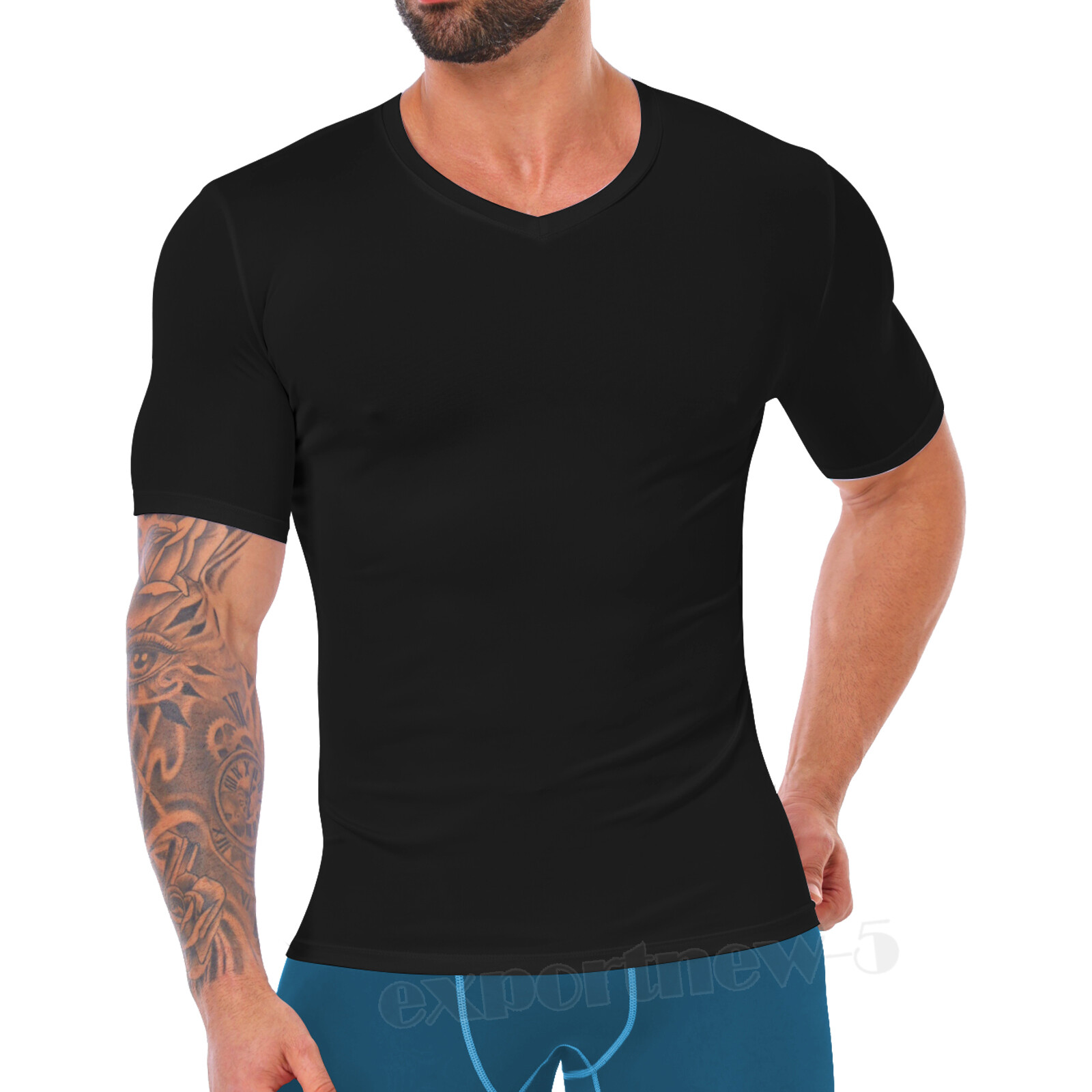 Mens Slim Fit T Shirt Short Sleeve Muscle Gym Fitness Sports Tee Shirts Tops US