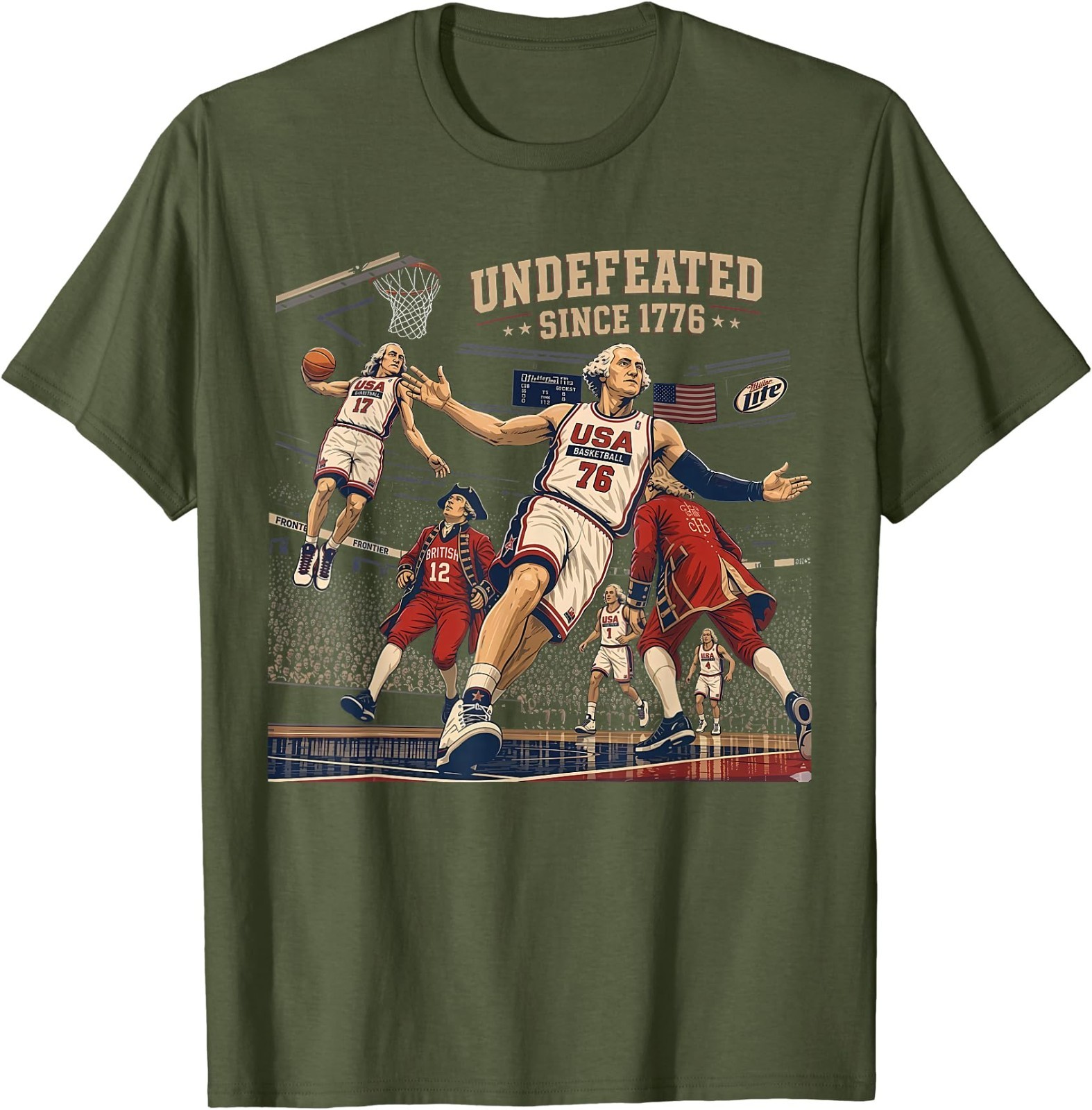 Undefeated Since 1776 America 4th of July Independence Day T-Shirt