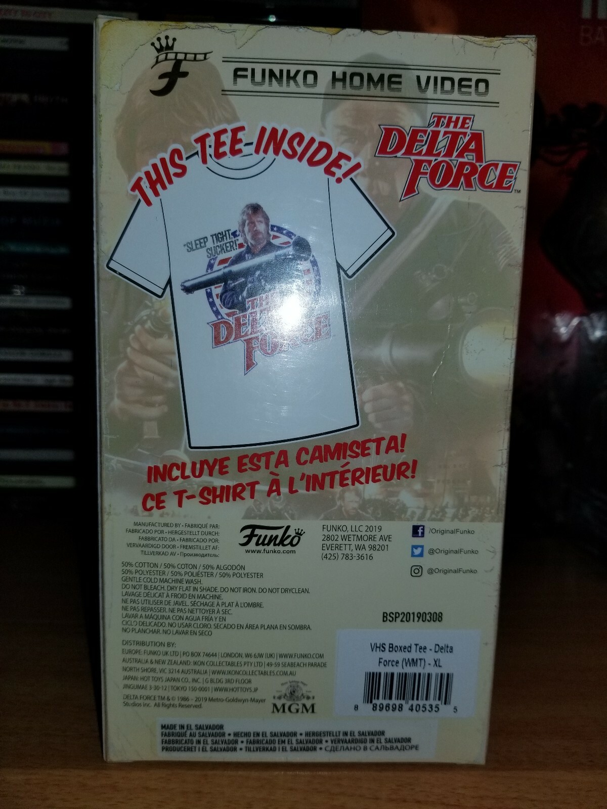 Funko Home Video – THE DELTA FORCE – Tee – Walmart Exclusive – Size XL