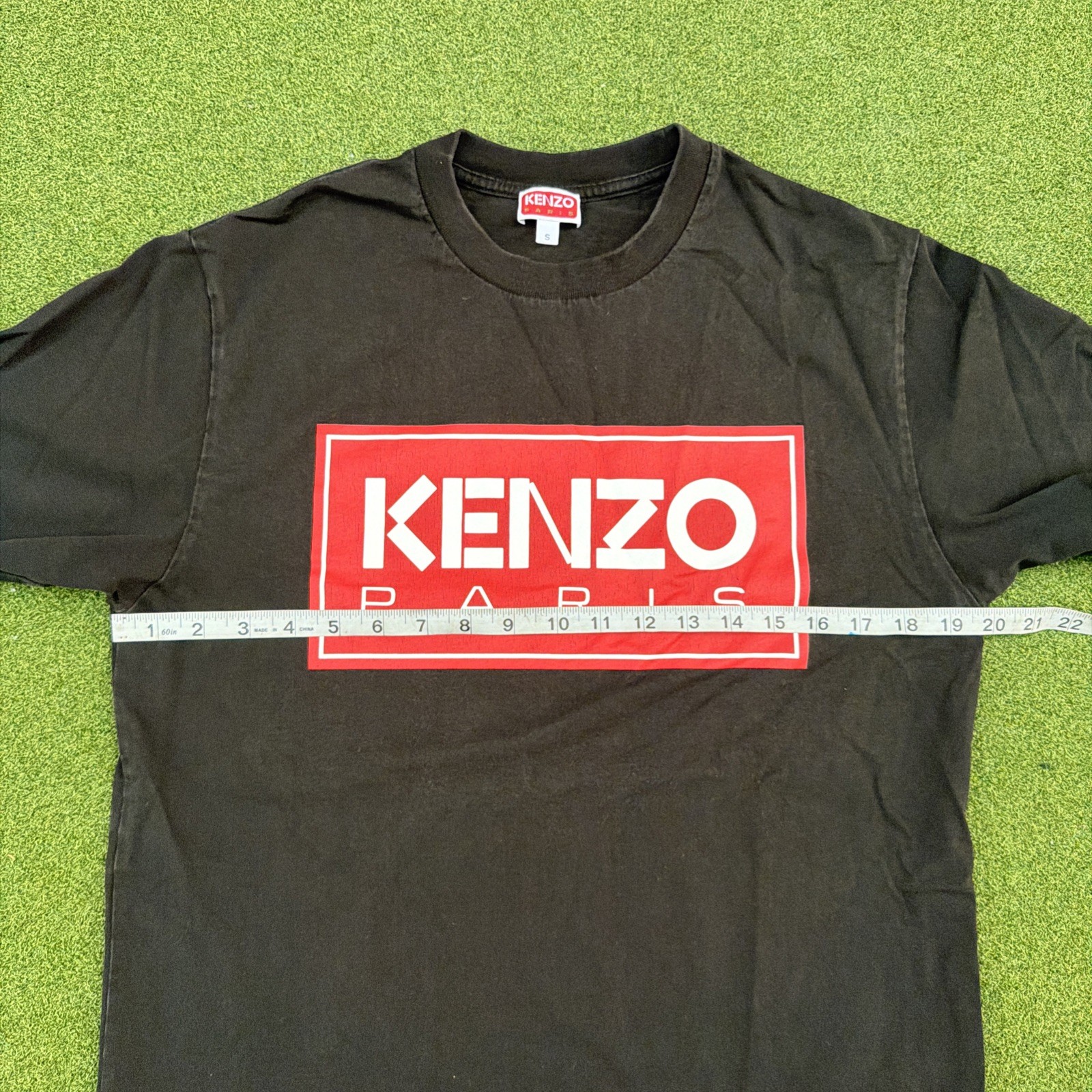 KENZO Paris Box Logo T Shirt short sleeve Black Red Small