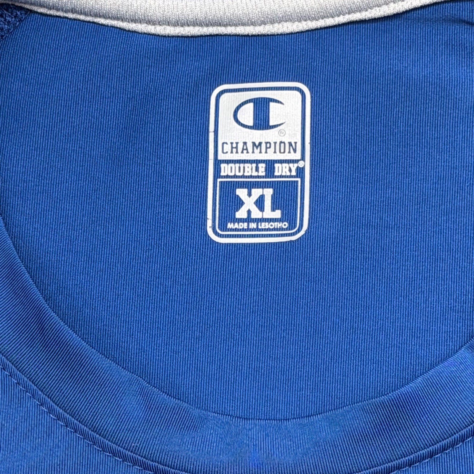 Champion Double Dry 516374 Mens XL Blue L/S Polyester/Spandex Performance Shirt