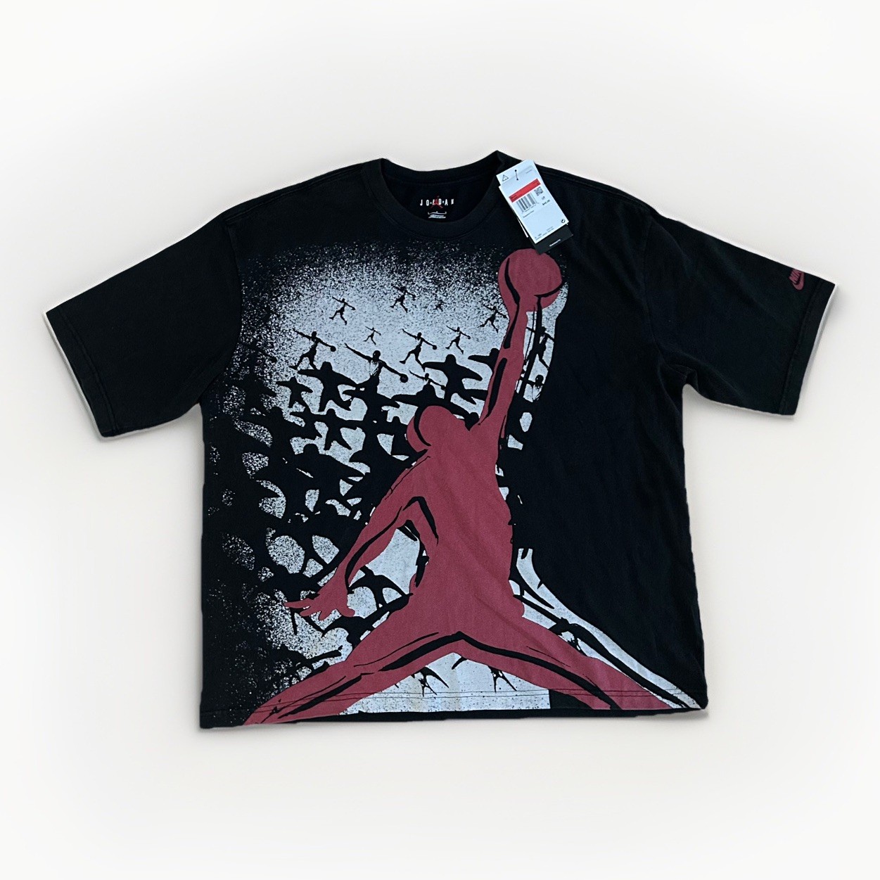 Nike Air Jordan Men’s Black Graphic T-Shirt Large Oversized HQ8982-010 NWT
