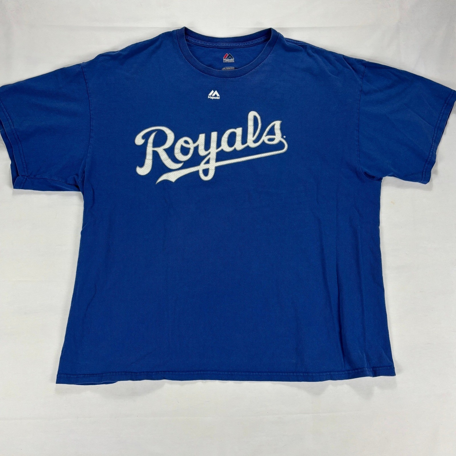 Majestic Kansas City Royals Salvador Perez 13 T Shirt Mens 2XL Blue