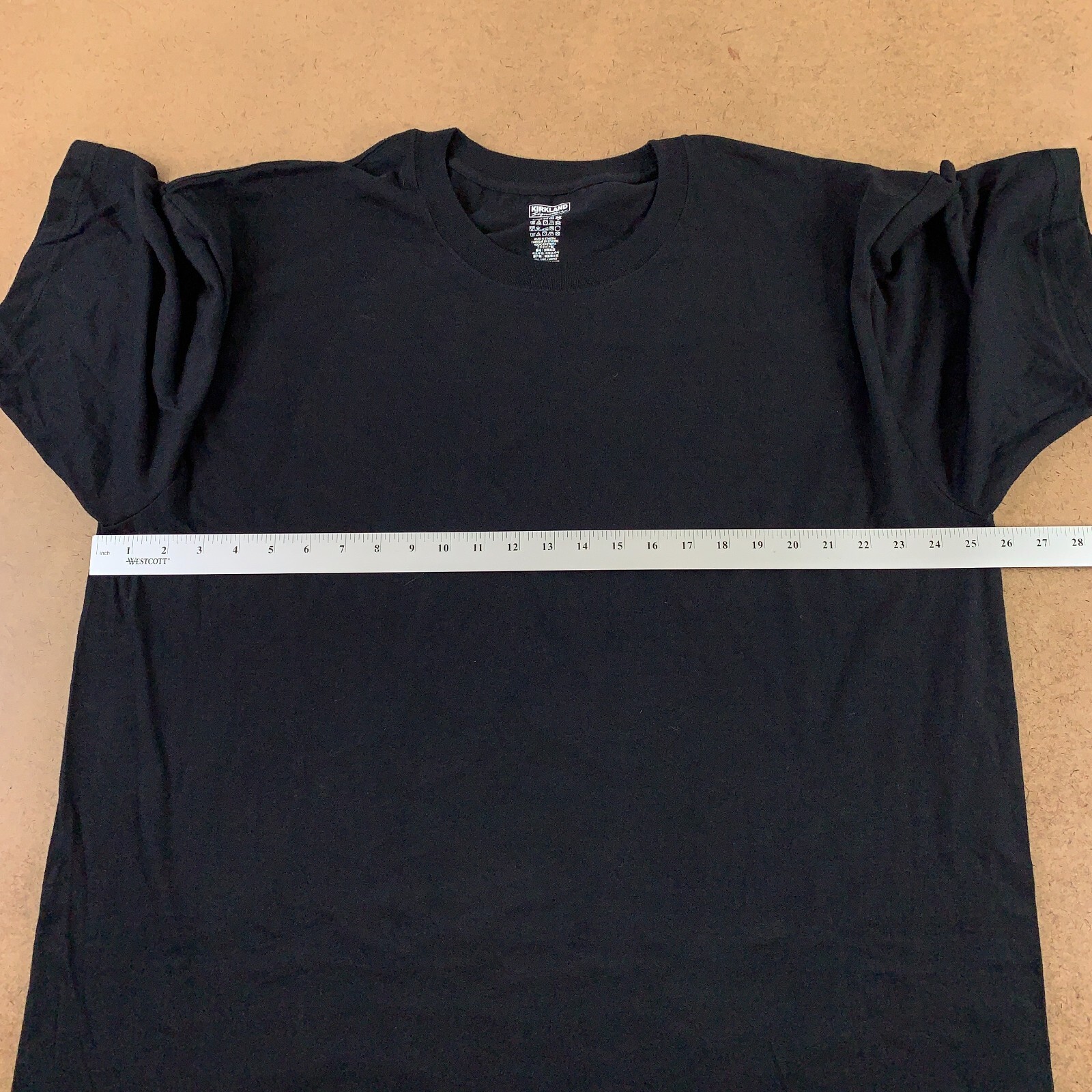 Kirkland Men’s Size 3XL Black Cotton Short Sleeve Crew Neck T-Shirt New