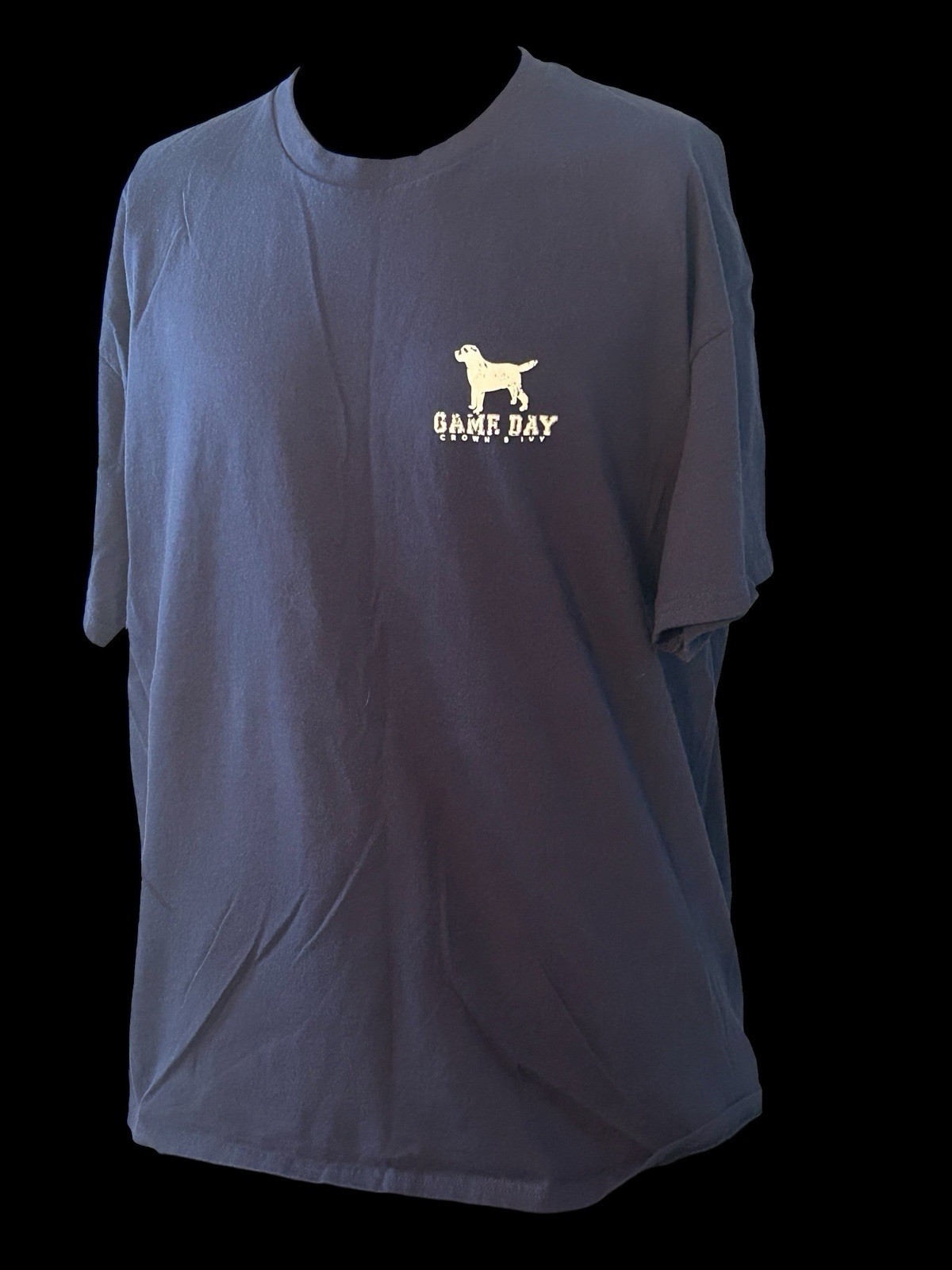 Crown & Ivy Game Day Men’s Large T-Shirt Dogs Playing Football