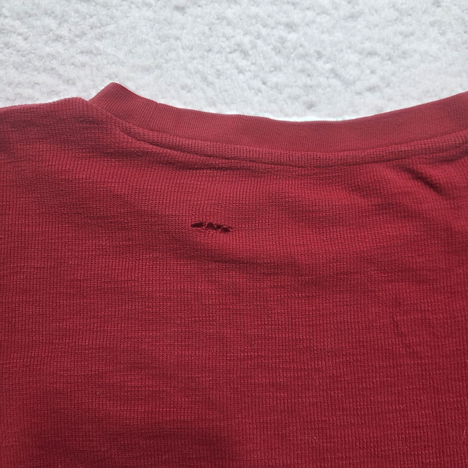 Y2K Aeropostale Mens XL Red Embroidered Letters Thermal Long Sleeve Shirt Preppy