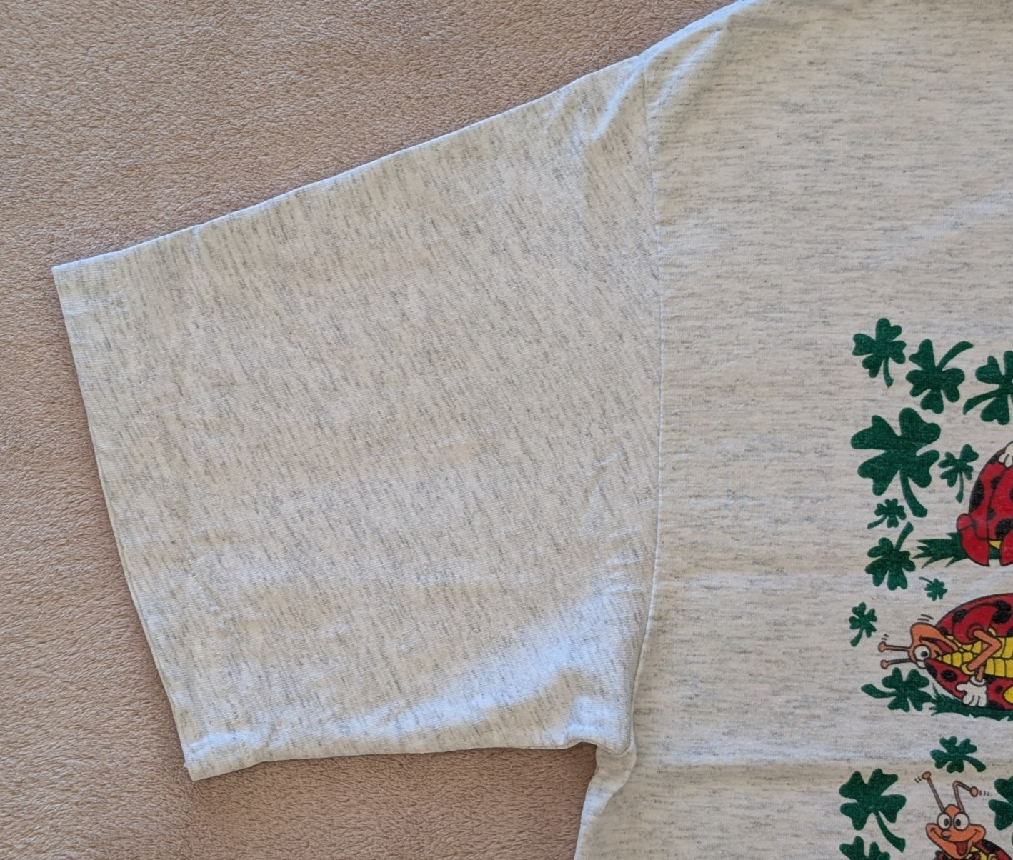 Vintage 1993 Risque Funny Ladybug Positions Four Leaf Clovers Shirt Coast Trends